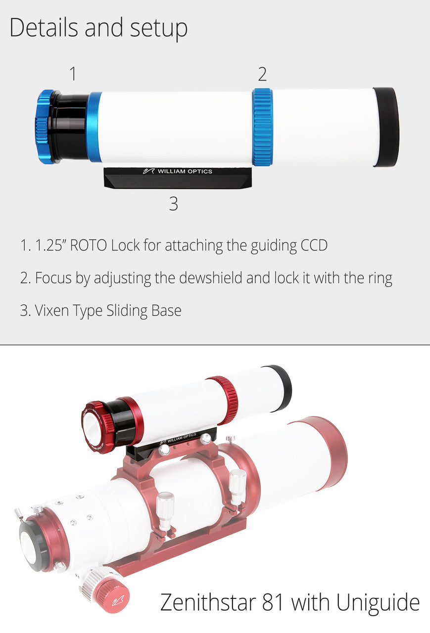 Slide-base UniGuide 50mm Scope - Gold
