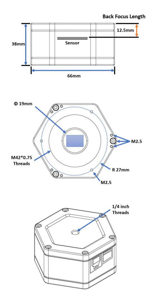 Mars-C USB3.0 Color Camera (IMX462)