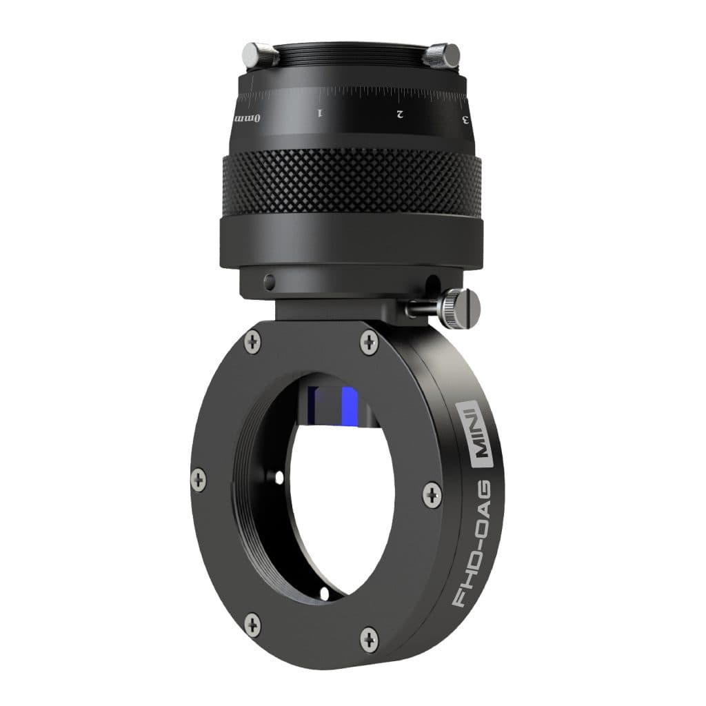 Player One Astronomy FHD-OAG MINI off-axis guider for flexure-free guiding on Ares and planetary cameras