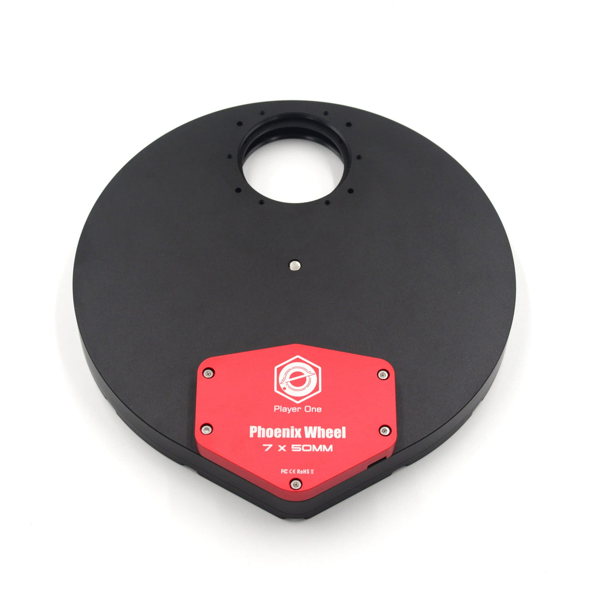 Player One Phoenix 7x50mm seven-position motorized filter wheel for 50mm unmounted filters
