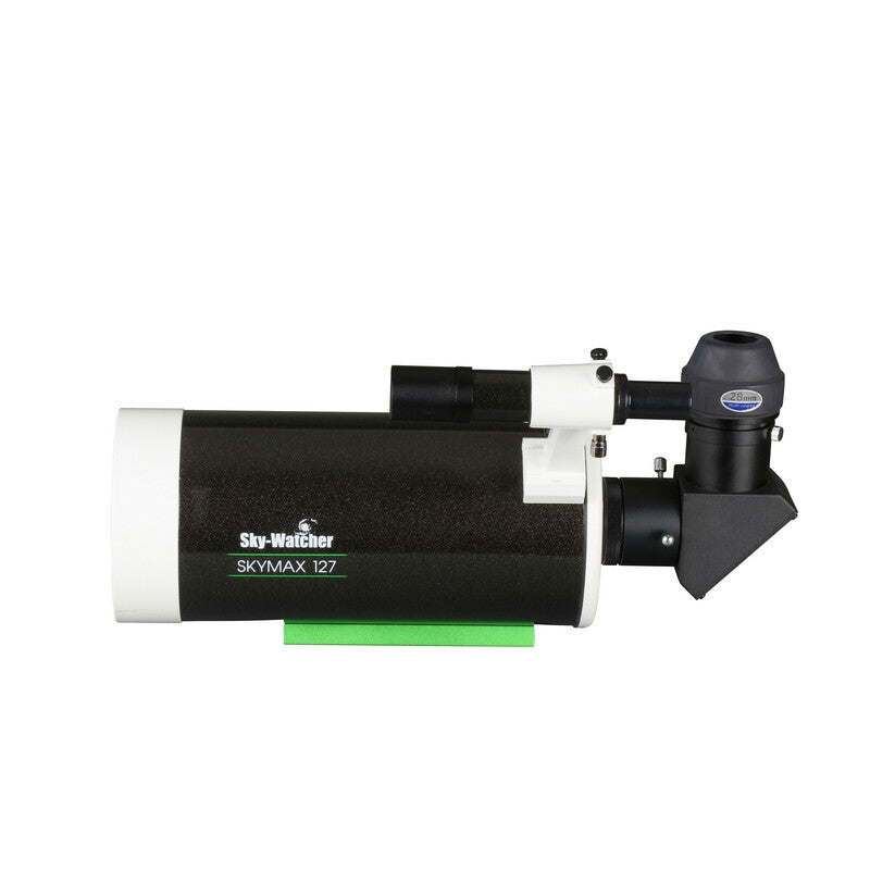 Sky-Watcher Skymax 127 Maksutov-Cassegrain optical tube, left profile showing V-style dovetail, telescope for high-power visual observing