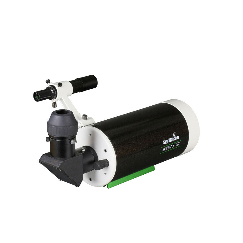Sky-Watcher Skymax 127 Maksutov-Cassegrain OTA, right rear view, sealed tube telescope for planetary and double-star viewing