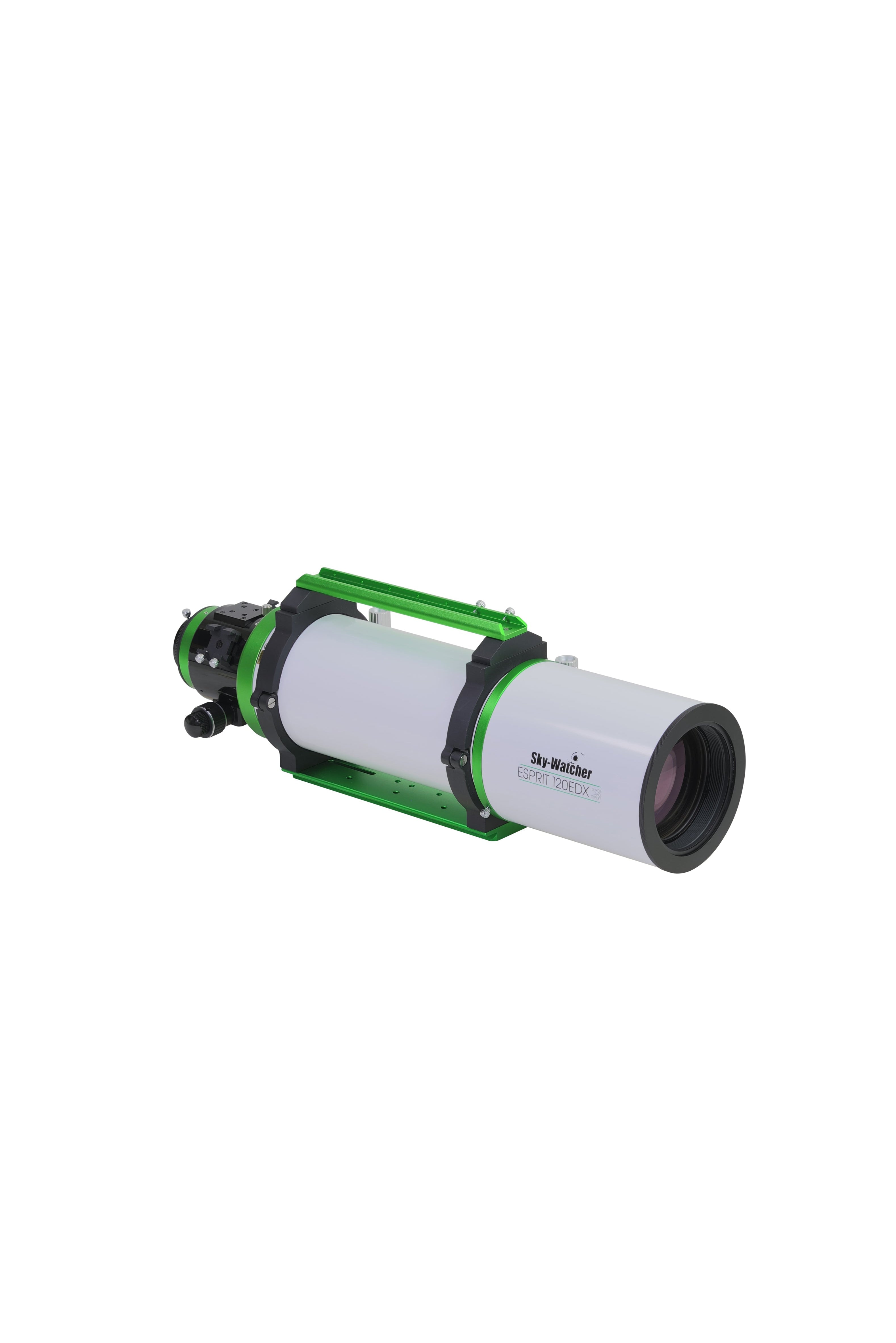 Sky-Watcher Esprit 120EDX super apo triplet refractor, right front view, wide-aperture imaging refractor