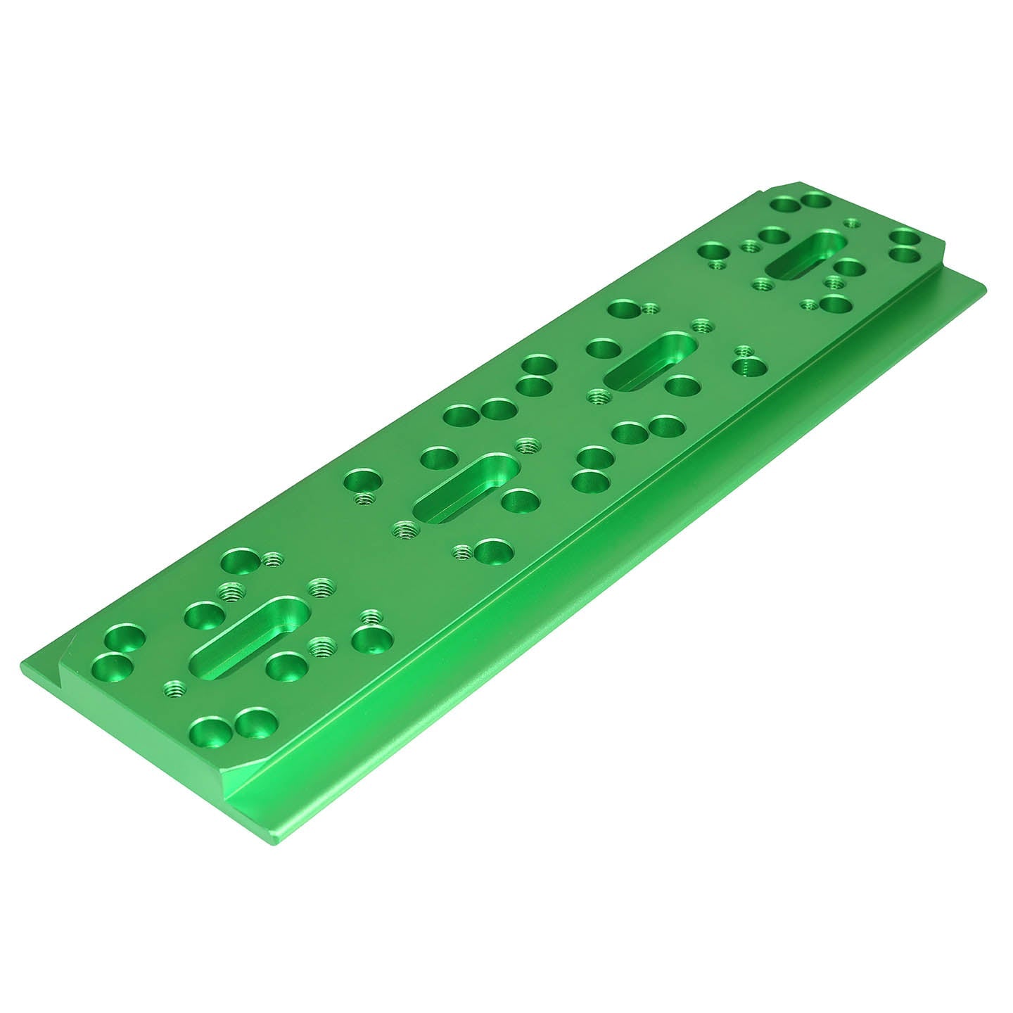 Sky-Watcher 355mm universal D-plate Losmandy-style dovetail bar in anodized green for mounting large telescope tubes to equatorial mounts