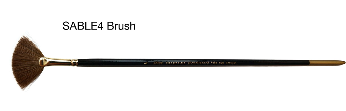 Sable4 - 23mm Pure Red Sable Fan Brush