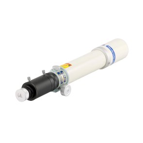 Takahashi FOA-60 refractor optical tube, side view showing retractable dew shield