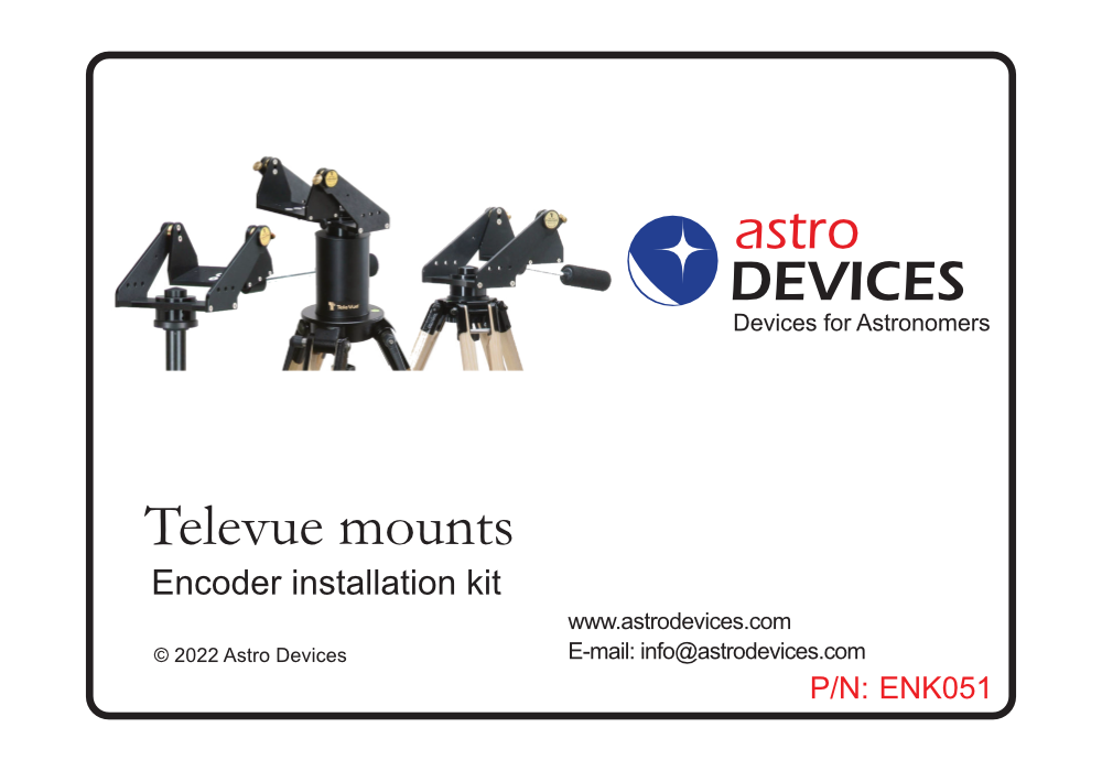 Astro Devices Televue encoder kit box label