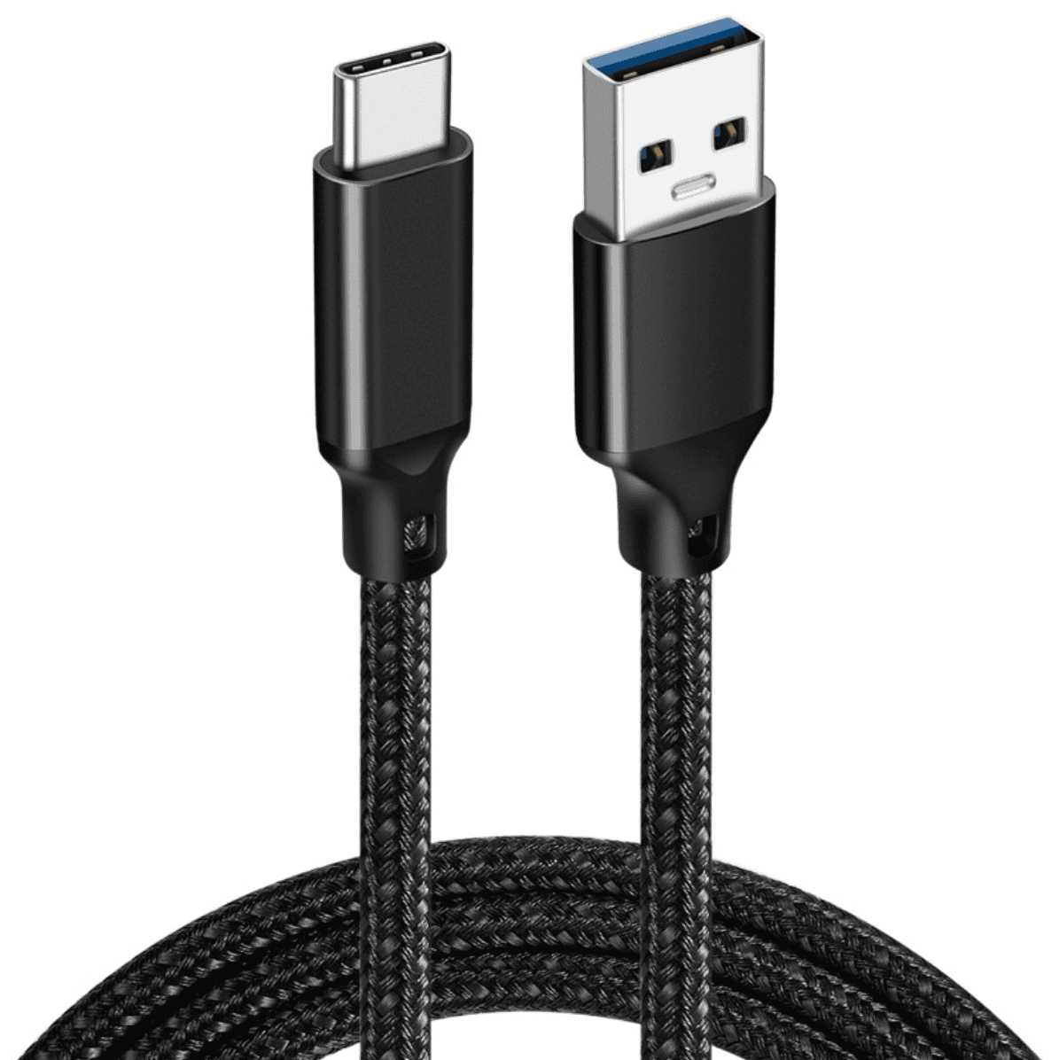 Player One USB3.2 Type-C to Type-A 2M braided cable for fast download from a USB-C astronomy camera