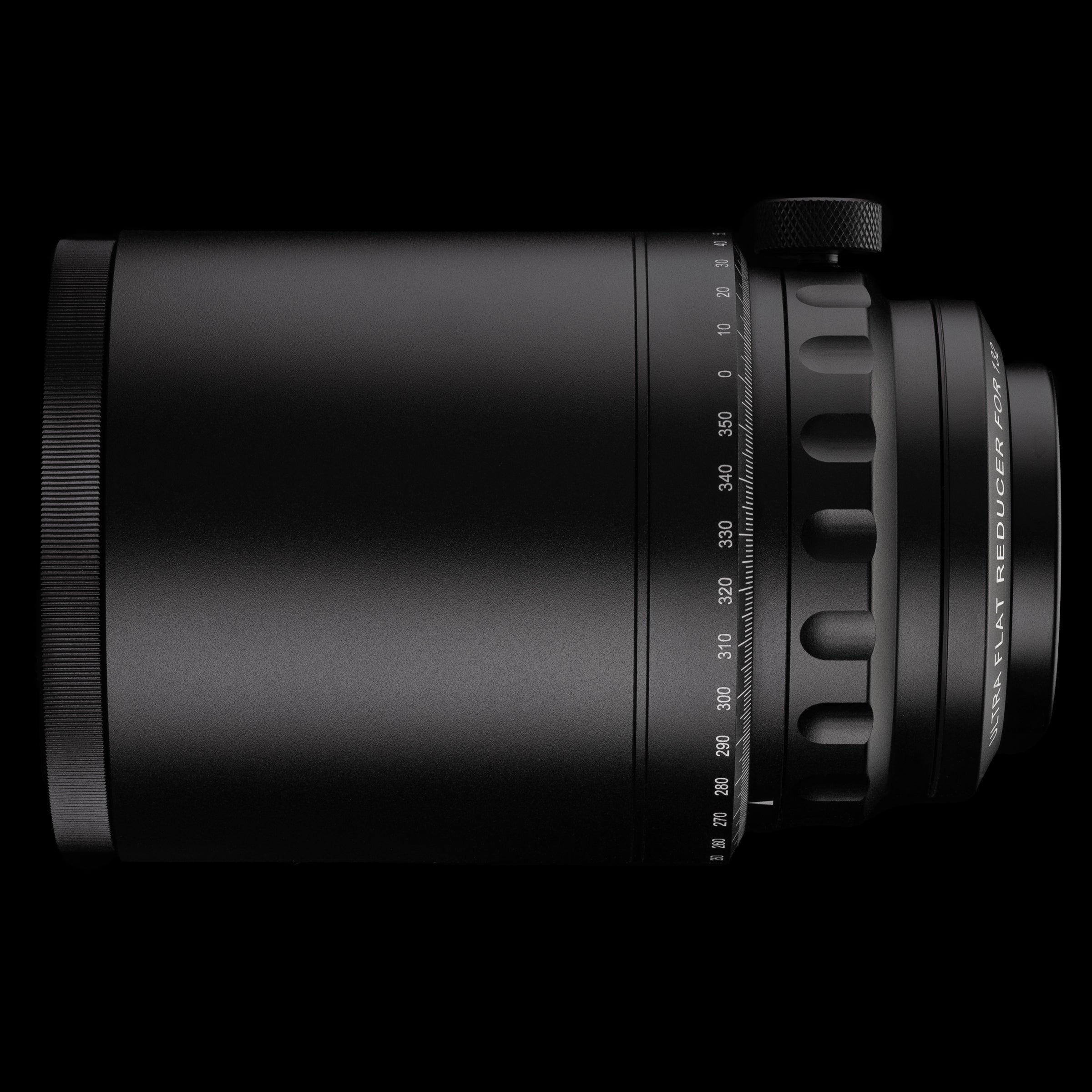 William Optics Ultra Flat 132 0.79x reducer flattener side profile showing 137.5 mm optical length for full-frame astrophotography imaging trains