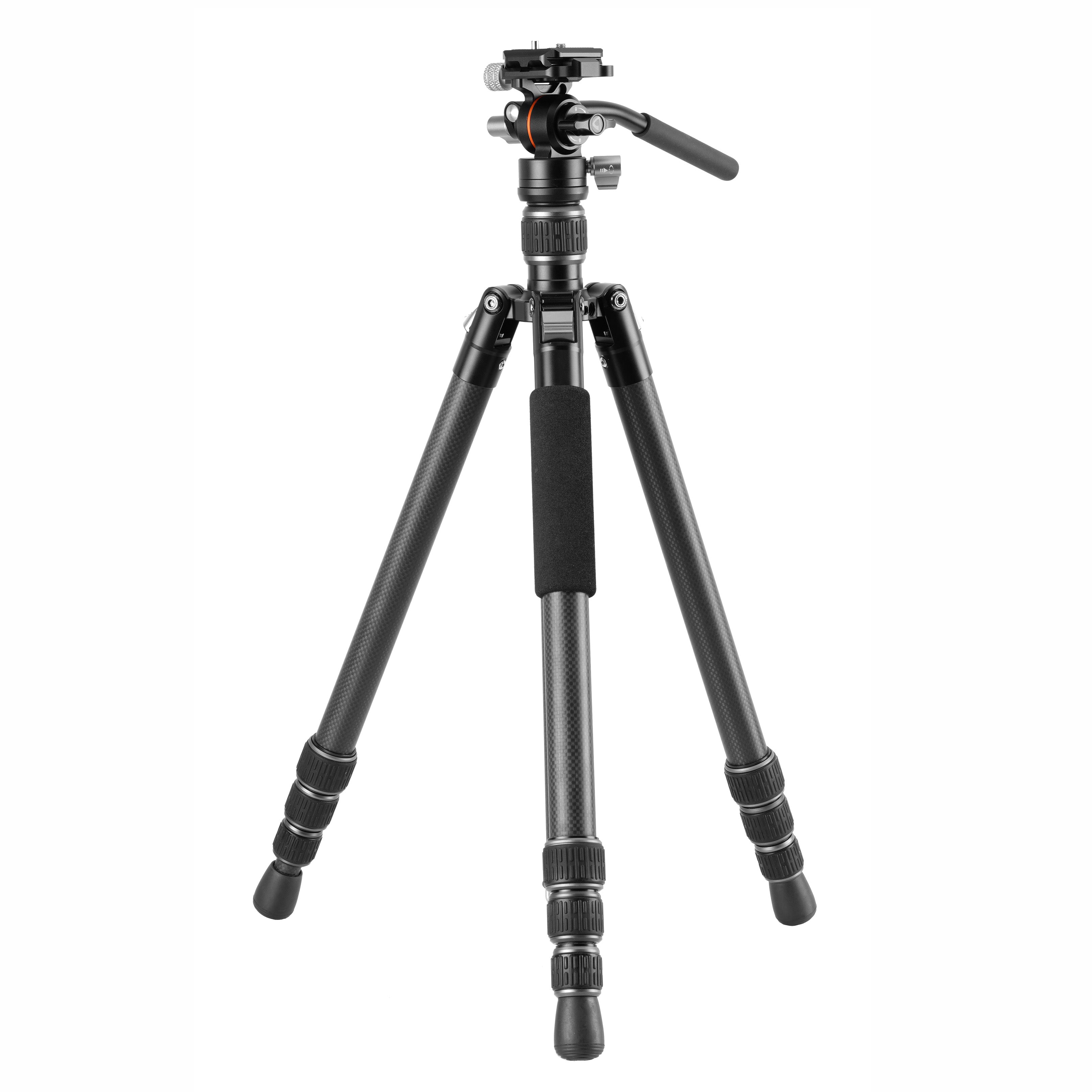 Kowa Vanguard VESTA GO 264CV12 carbon fiber tripod with CV12 video head for compact Kowa spotting scopes, portable birding and field support