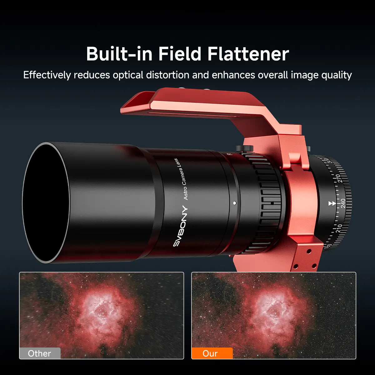 SVBONY SV545 45mm f/4.5 Petzval APO astrograph lens for wide-field deep-sky astrophotography