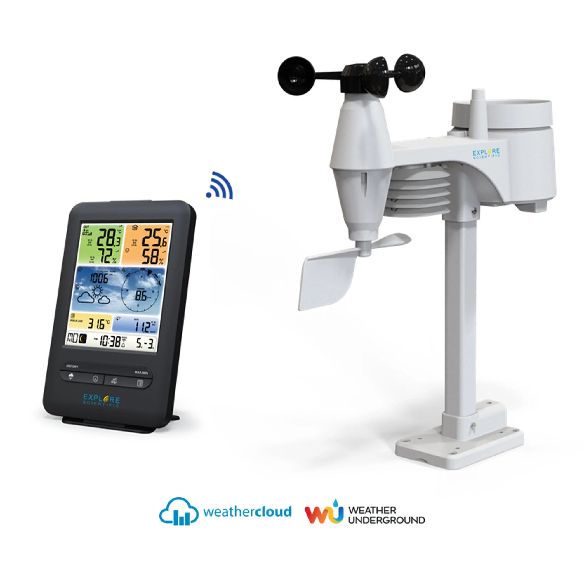 Explore Scientific 5-in-1 WiFi Professional Weather Station with Weather Underground
