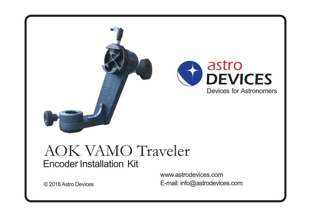 Astro Devices AYO VAMO Traveler encoder kit box label