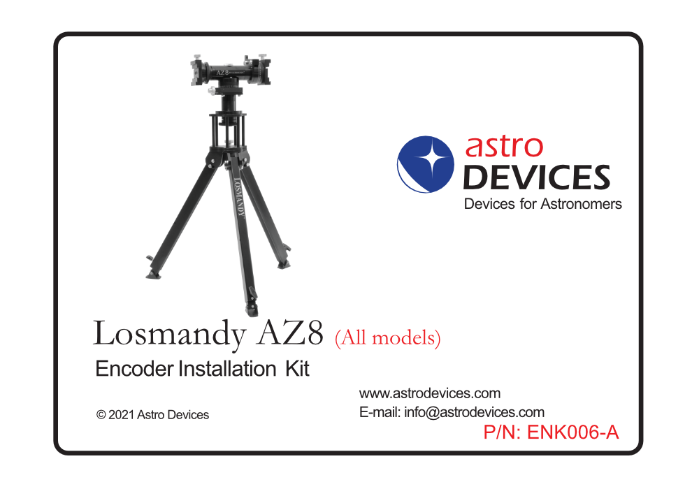 Astro Devices Nexus DSC shelf for Losmandy AZ8 mount