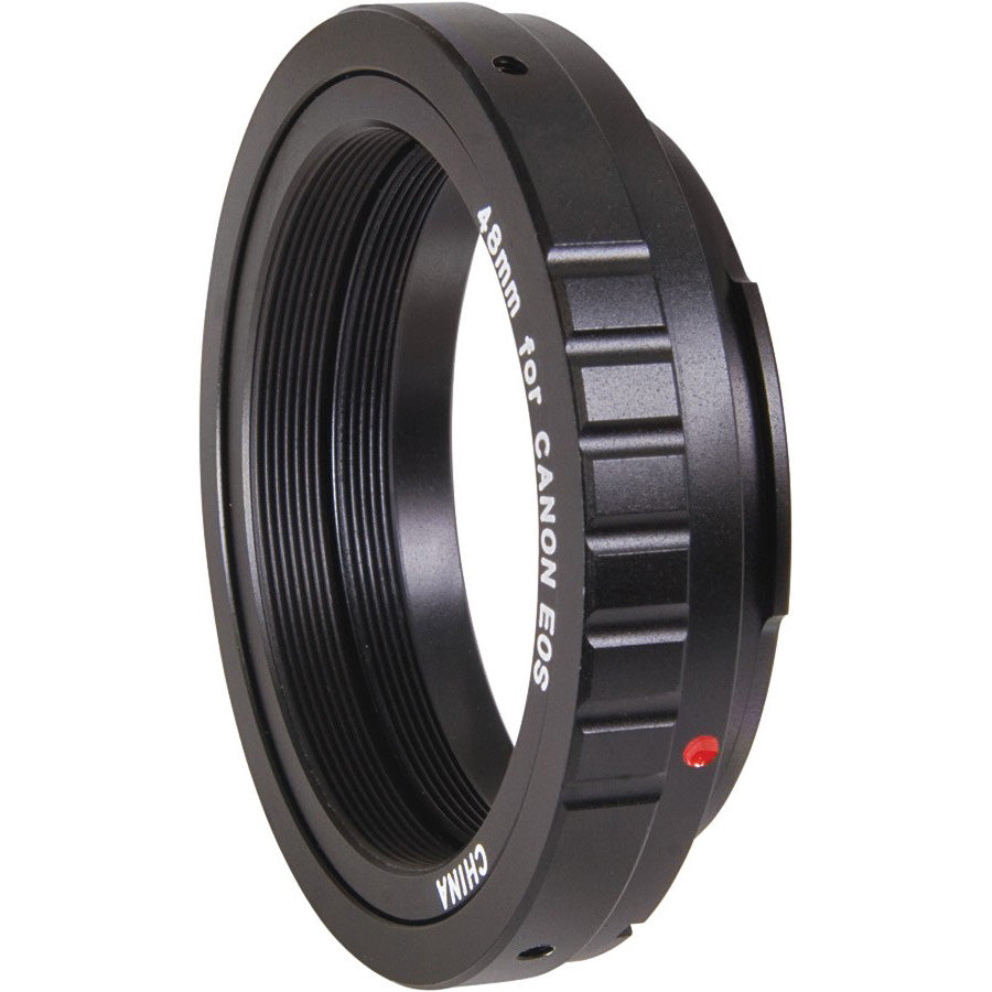 Sky-Watcher M48 camera adapter ring for Canon DSLR bodies, connecting to 0.85x focal reducer/correctors for deep-sky astrophotography