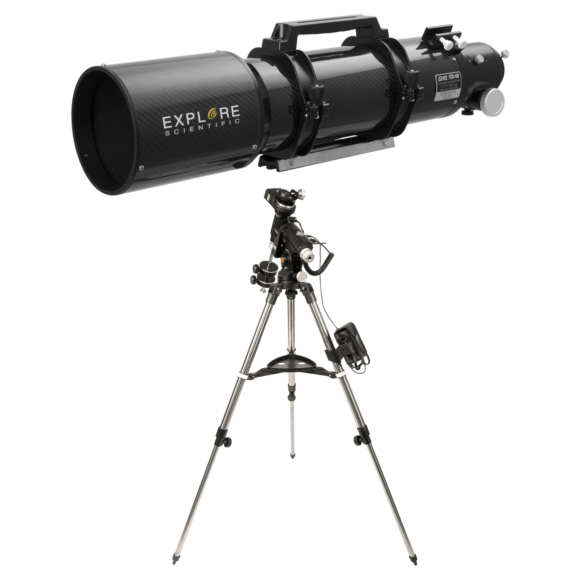 Explore Scientific ED102-FCD100 carbon fibre triplet refractor with iEXOS-100-2 PMC-Eight GoTo mount
