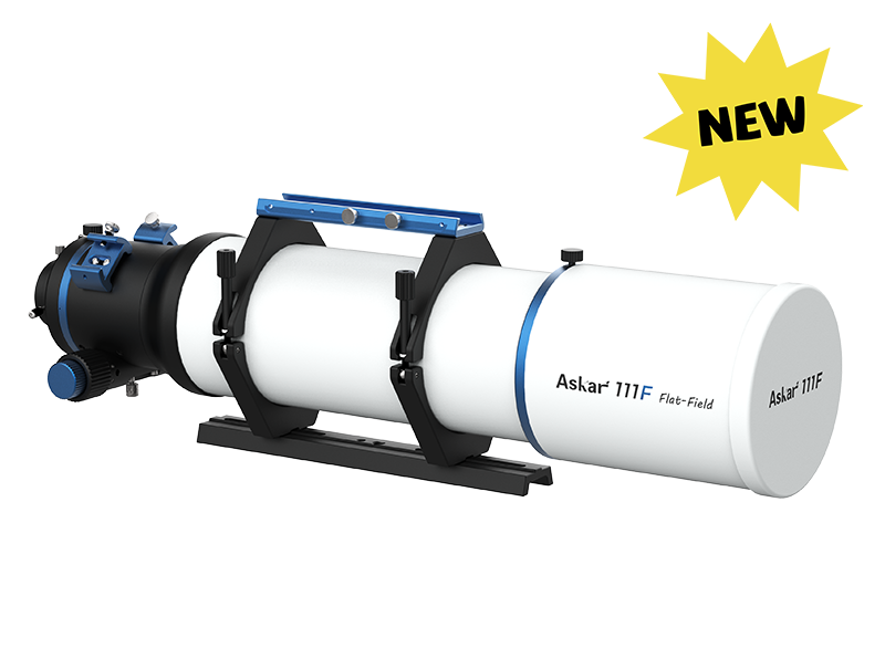 Askar 111F Flat-Field quadruplet astrograph - main product view in blue and white finish