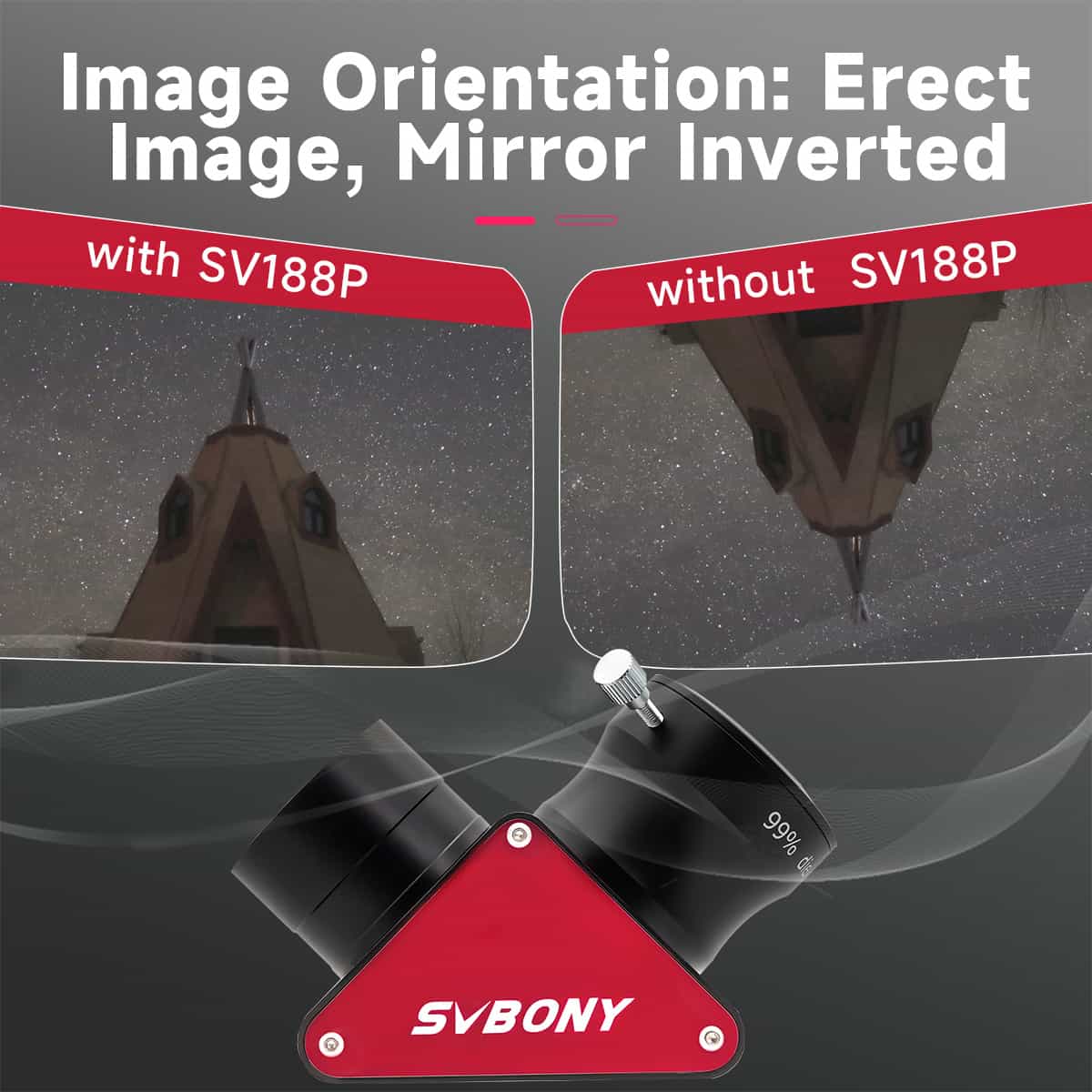 SVBONY SV188P 1.25 inch 90 degree dielectric mirror star diagonal for visual observing
