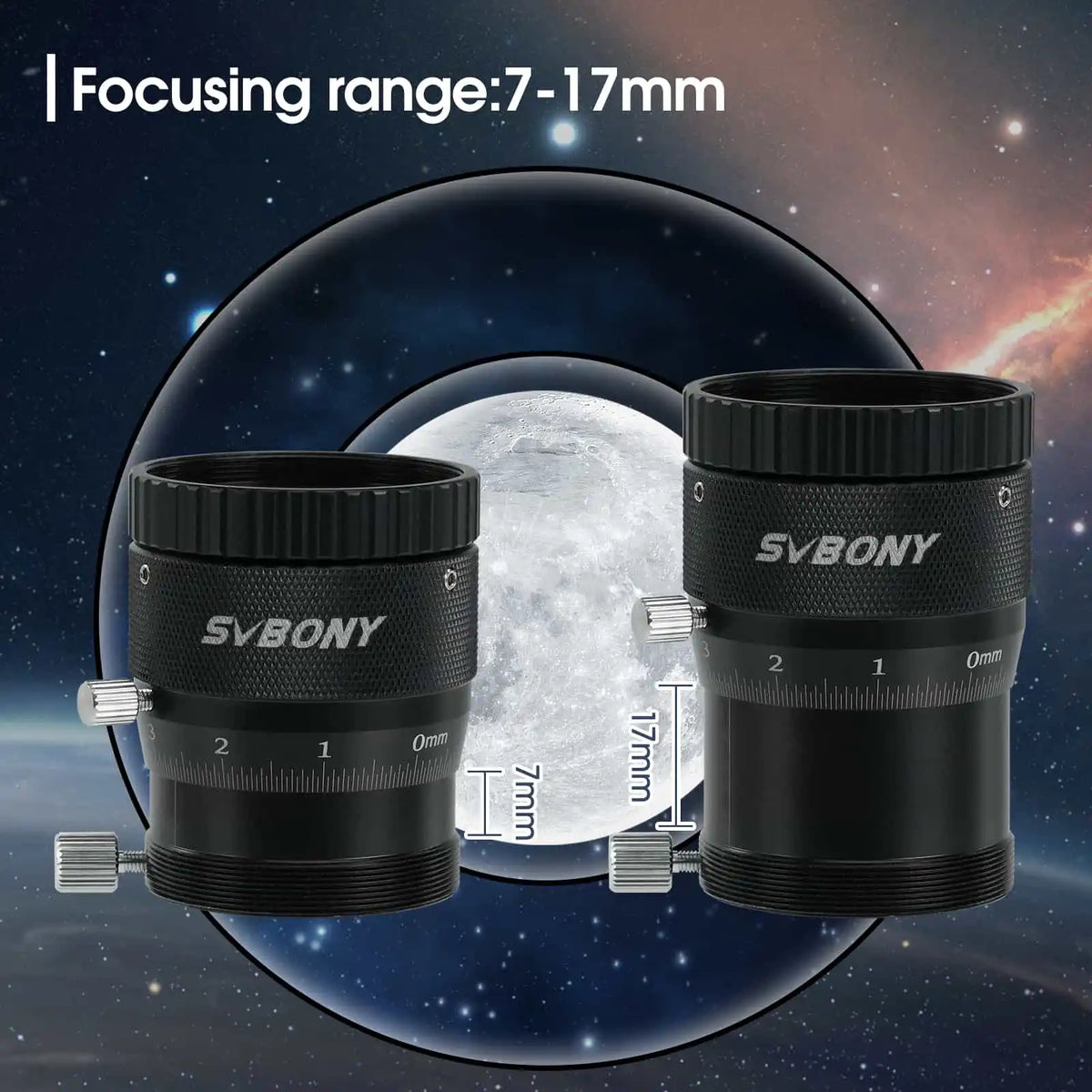 SVBONY SV161 1.25 inch double helical focuser with M42 T2 threads for guide scopes and cameras