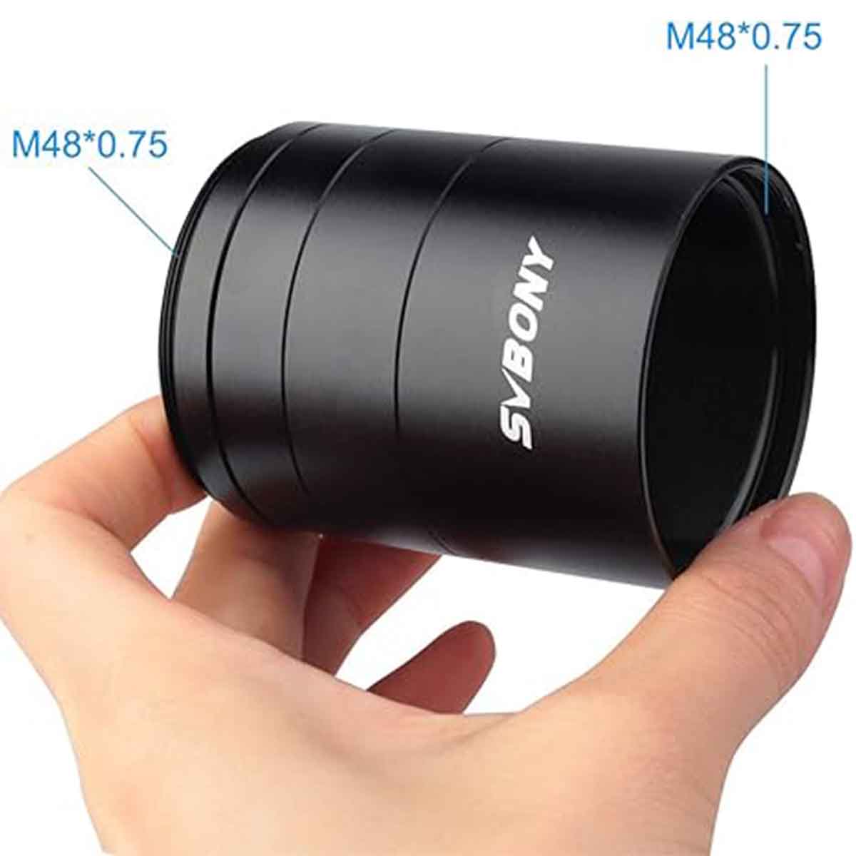SVBONY SV119 M48 extension tube kit lengths for backfocus