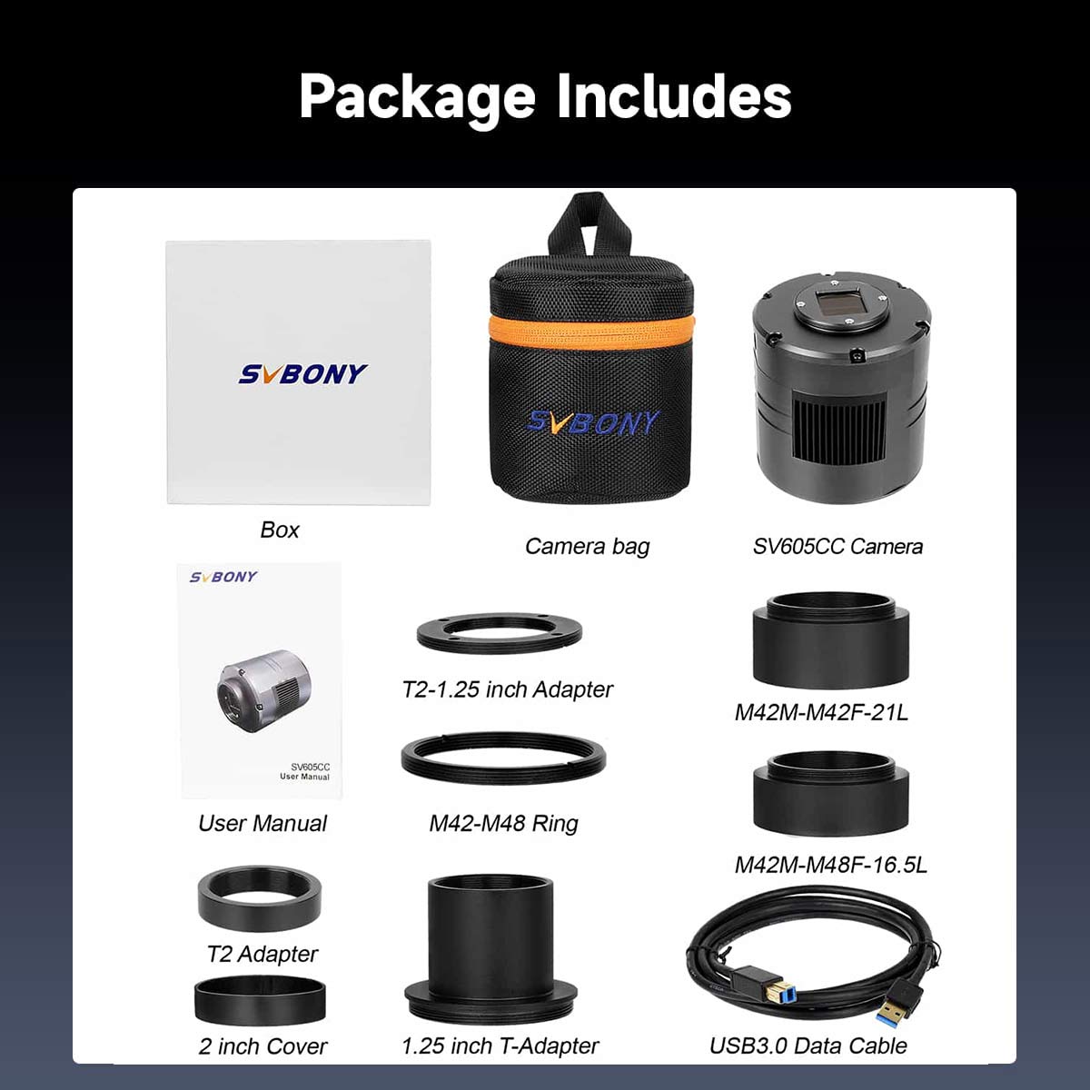 SVBONY SV605CC cooled colour astronomy camera with Sony IMX533 sensor for deep-sky astrophotography