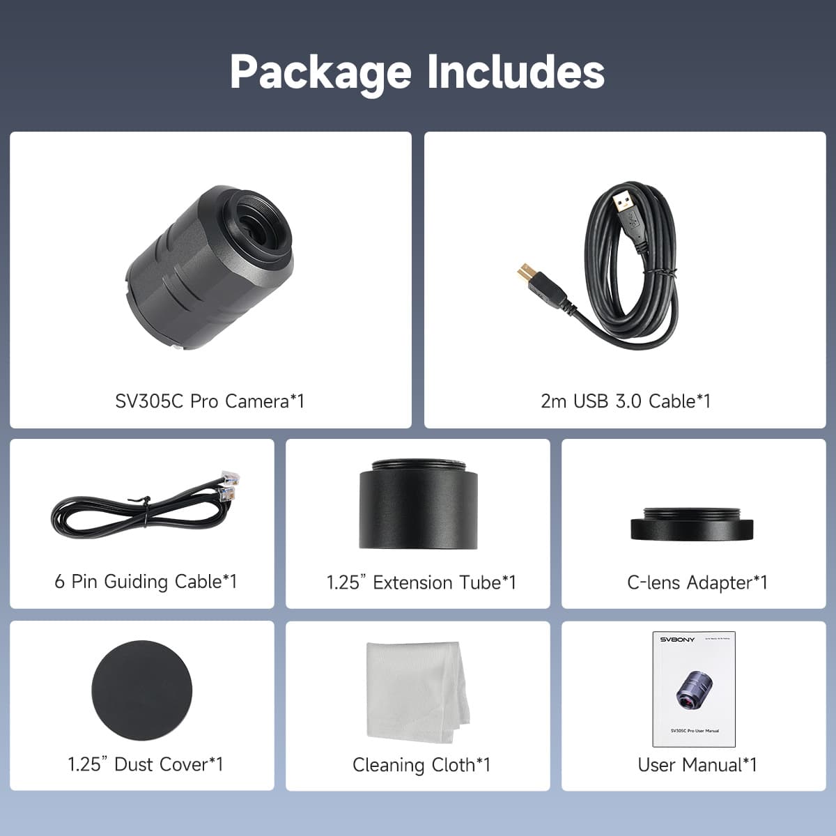 SVBONY SV305C Pro colour guide camera with Sony IMX662 sensor for autoguiding and planetary imaging