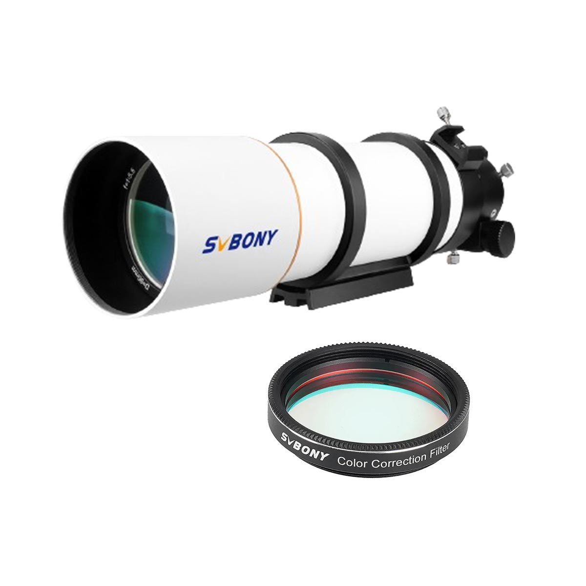 SVBONY SV48P 90mm achromatic refractor OTA with SV231 filter style