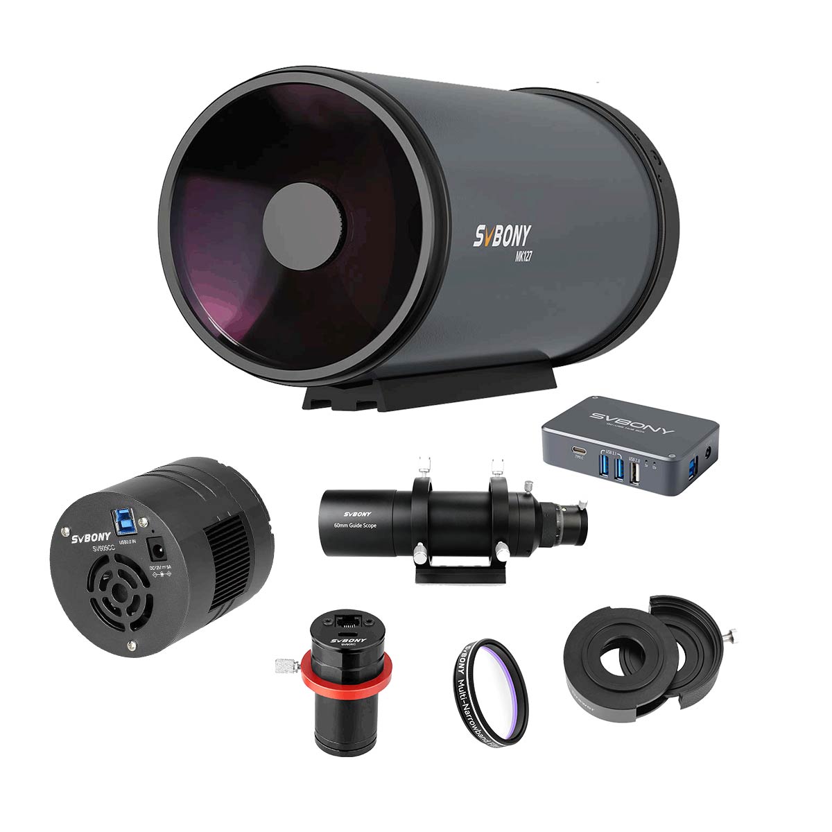 SVBONY MK127 127mm f/11.8 Maksutov-Cassegrain telescope OTA for lunar, planetary and small deep-sky observing and imaging