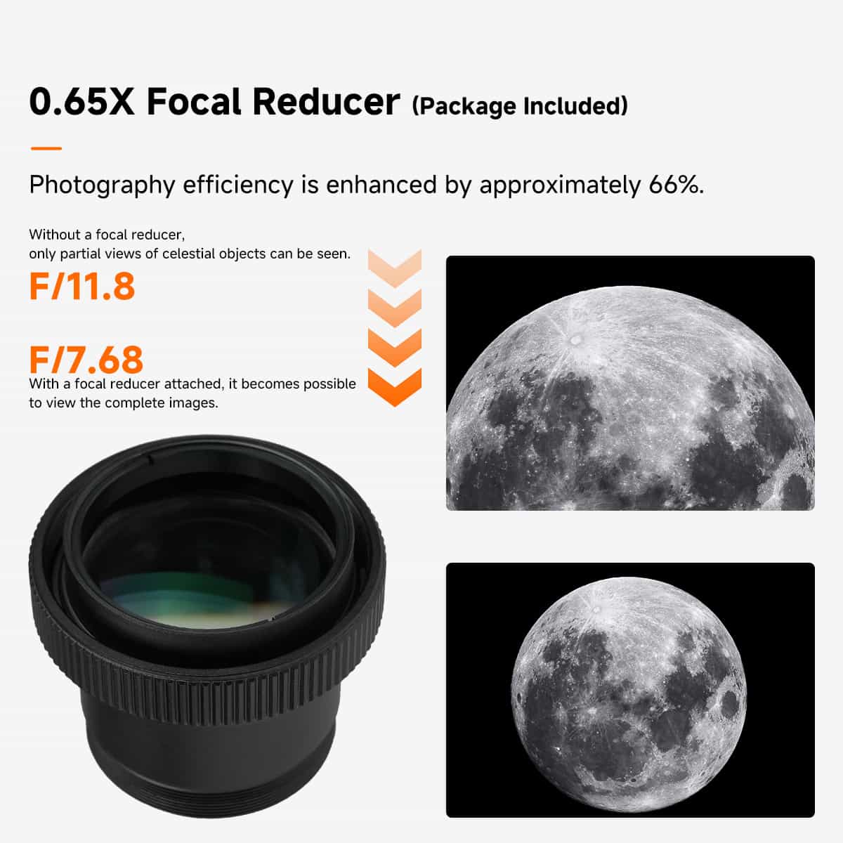 SVBONY MK127 127mm f/11.8 Maksutov-Cassegrain telescope OTA for lunar, planetary and small deep-sky observing and imaging