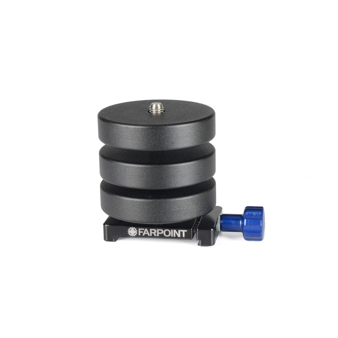 Farpoint Extra 3 Pound Counterweight stacked on Farpoint dovetail weight system rig
