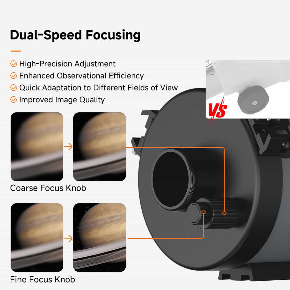 SVBONY MK127 127mm f/11.8 Maksutov-Cassegrain telescope OTA for lunar, planetary and small deep-sky observing and imaging