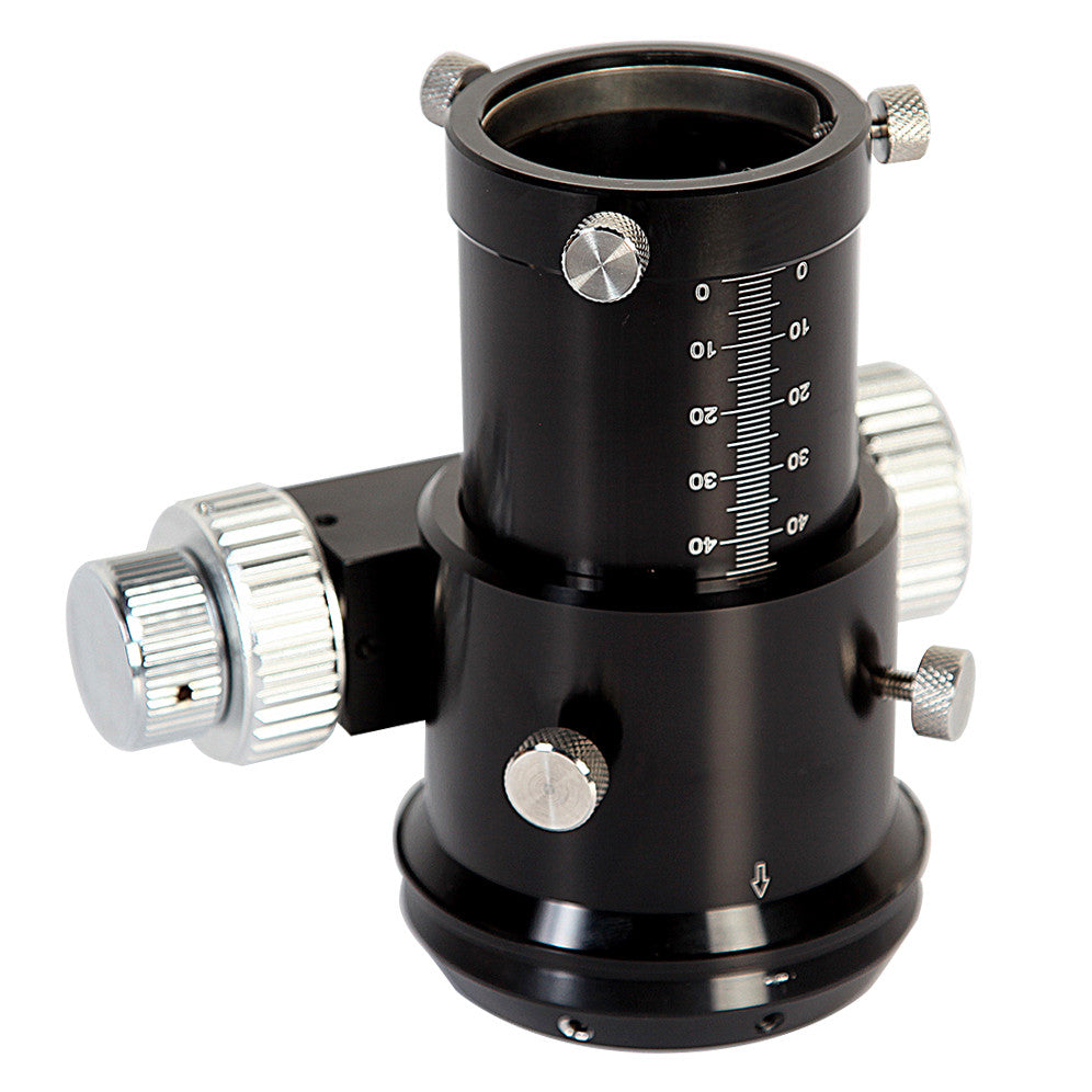 2-inch rack and pinion focuser with 1.25-inch compression ring adapter