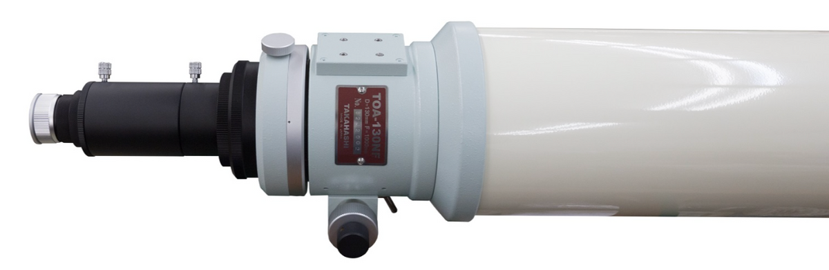 Takahashi TOA-130NFB 130mm f/7.7 triplet apochromatic refractor MEF-4 micro edge focuser and camera angle adjuster detail