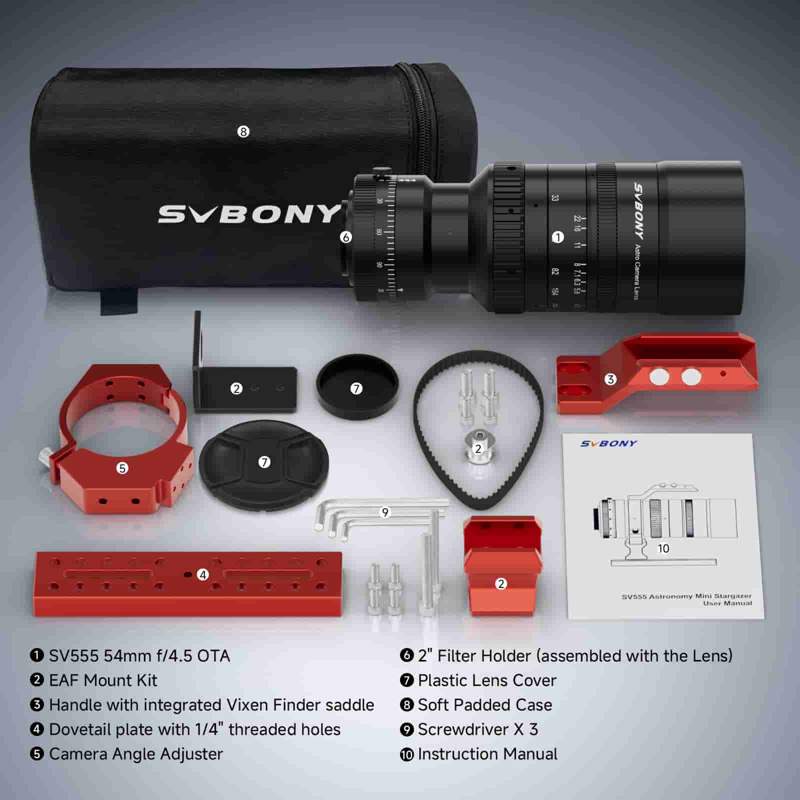 SV555 Astrophotography Telescope APO 54mm f4.5 Astrograph