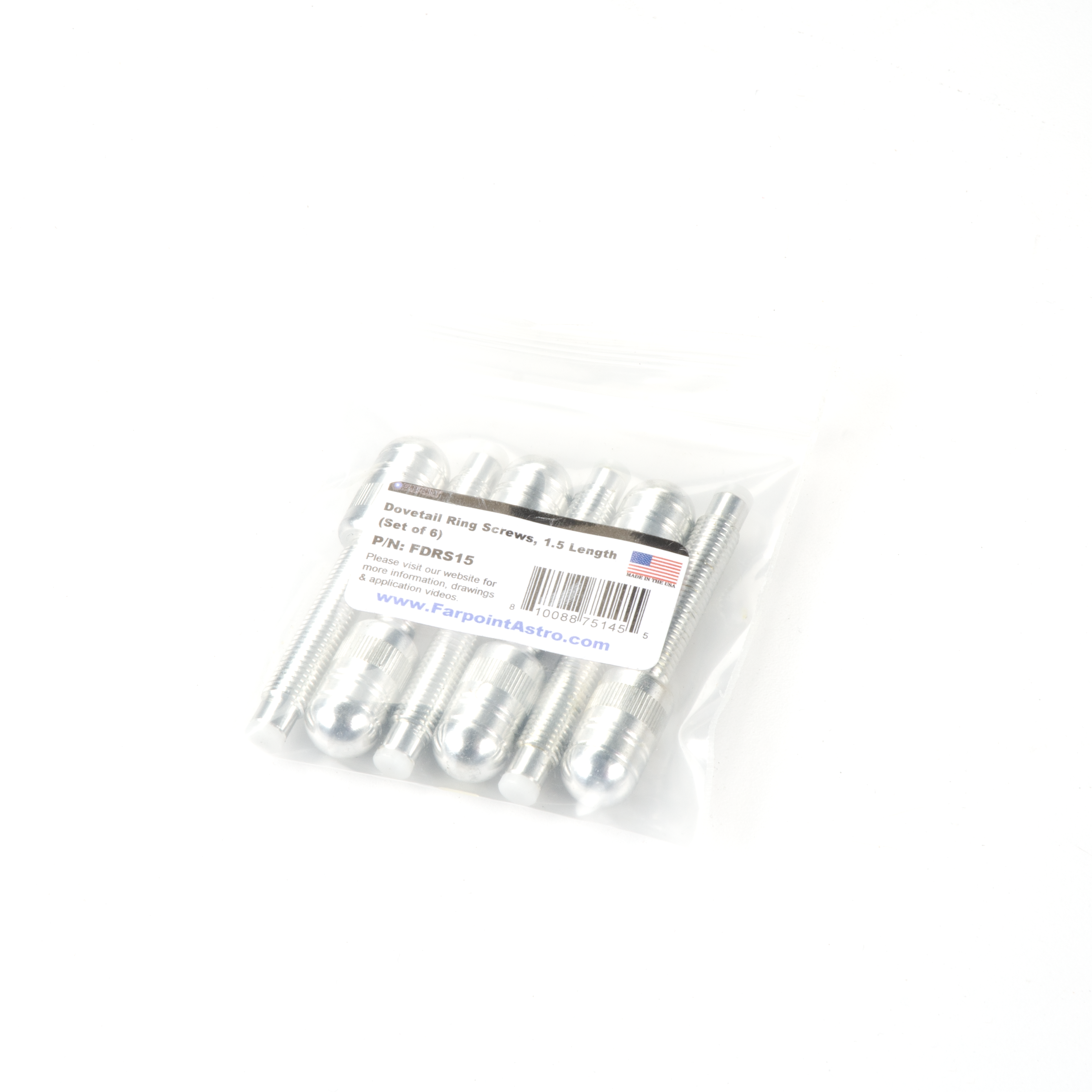 Farpoint Farpoint Dovetail Ring Screws, Standard 1" Length (Set of 6) — Farpoint dovetail ring screws, standard 1 inch length, product shot