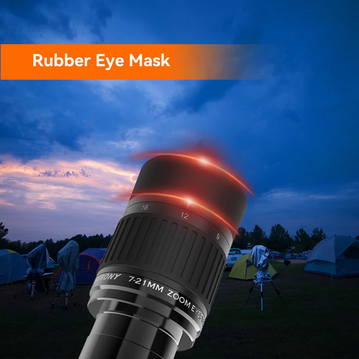 SVBONY SV135 60-40 degree zoom eyepiece detail