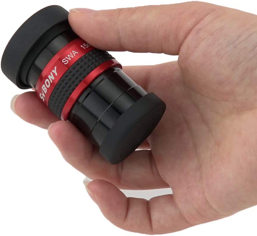 SVBONY SV154 15mm 70 degree 1.25 inch super wide angle eyepiece for planetary and deep-sky observing
