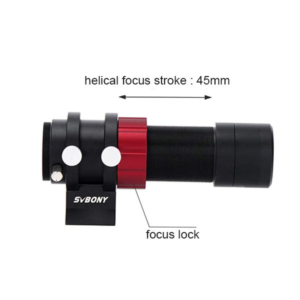 SVBONY SV165 30mm mini guide scope 1.25 inch and M42 camera interface for autoguiding
