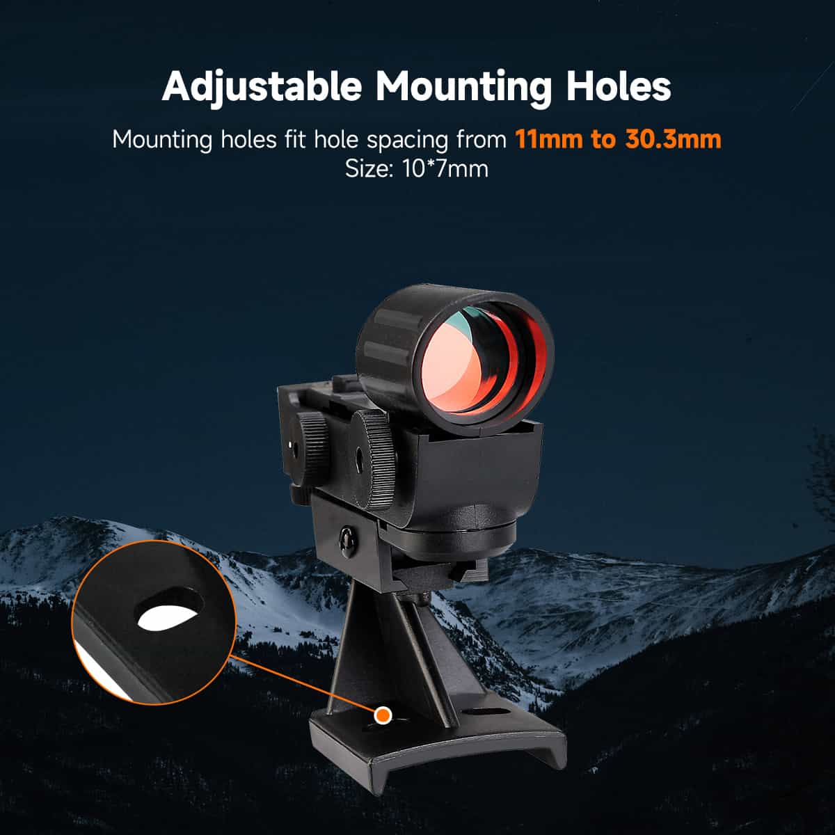 SVBONY SV179 red dot finder with two-hole fixing base for telescope target acquisition