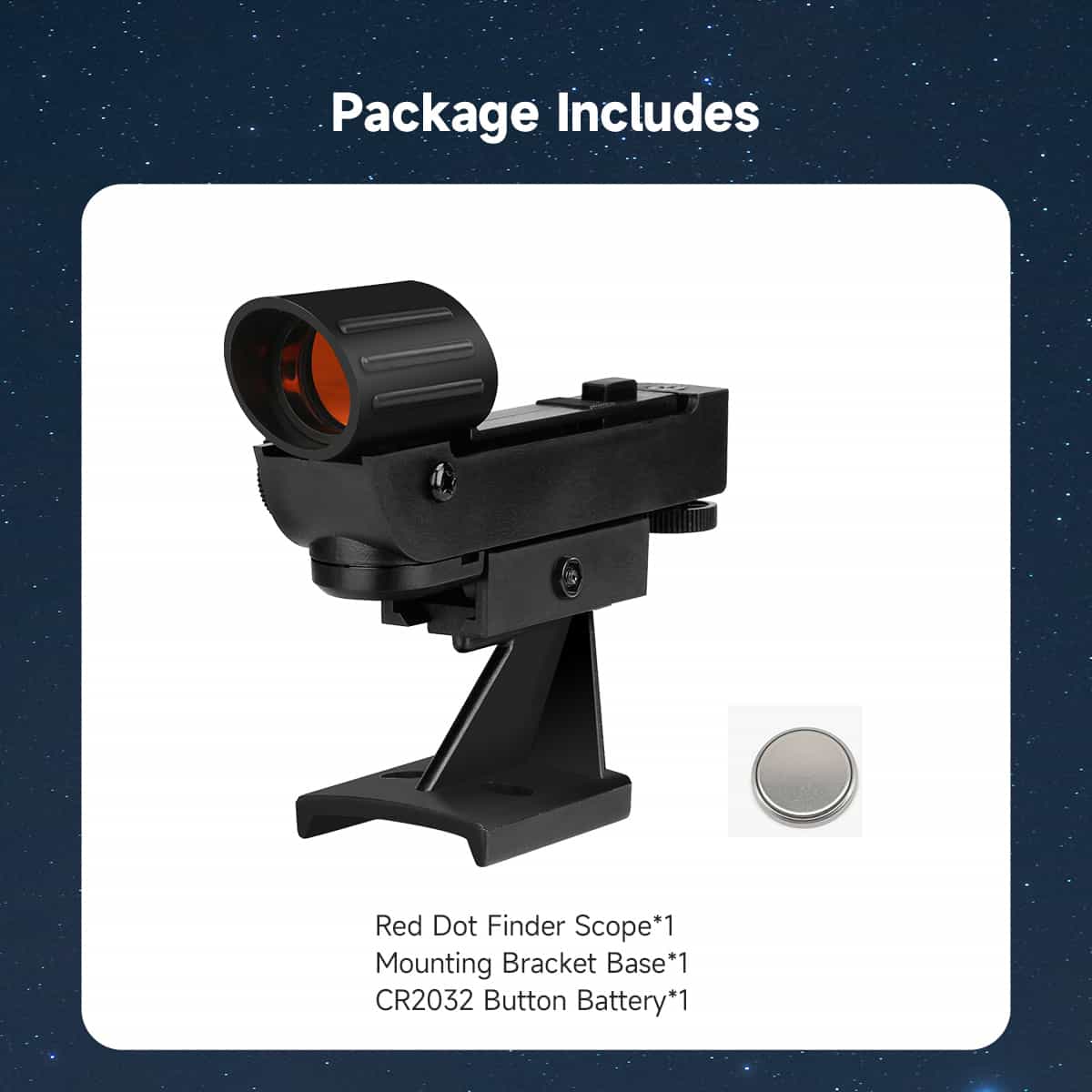 SVBONY SV179 red dot finder with two-hole fixing base for telescope target acquisition