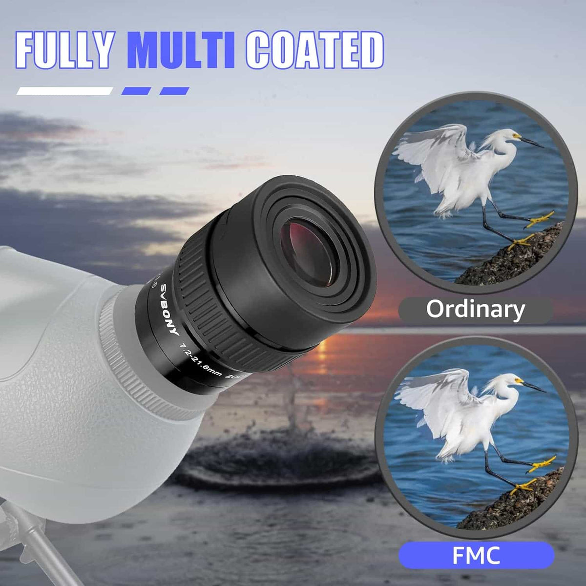 SVBONY SV191 7.2-21.6mm 1.25 inch zoom eyepiece for lunar and planetary observing