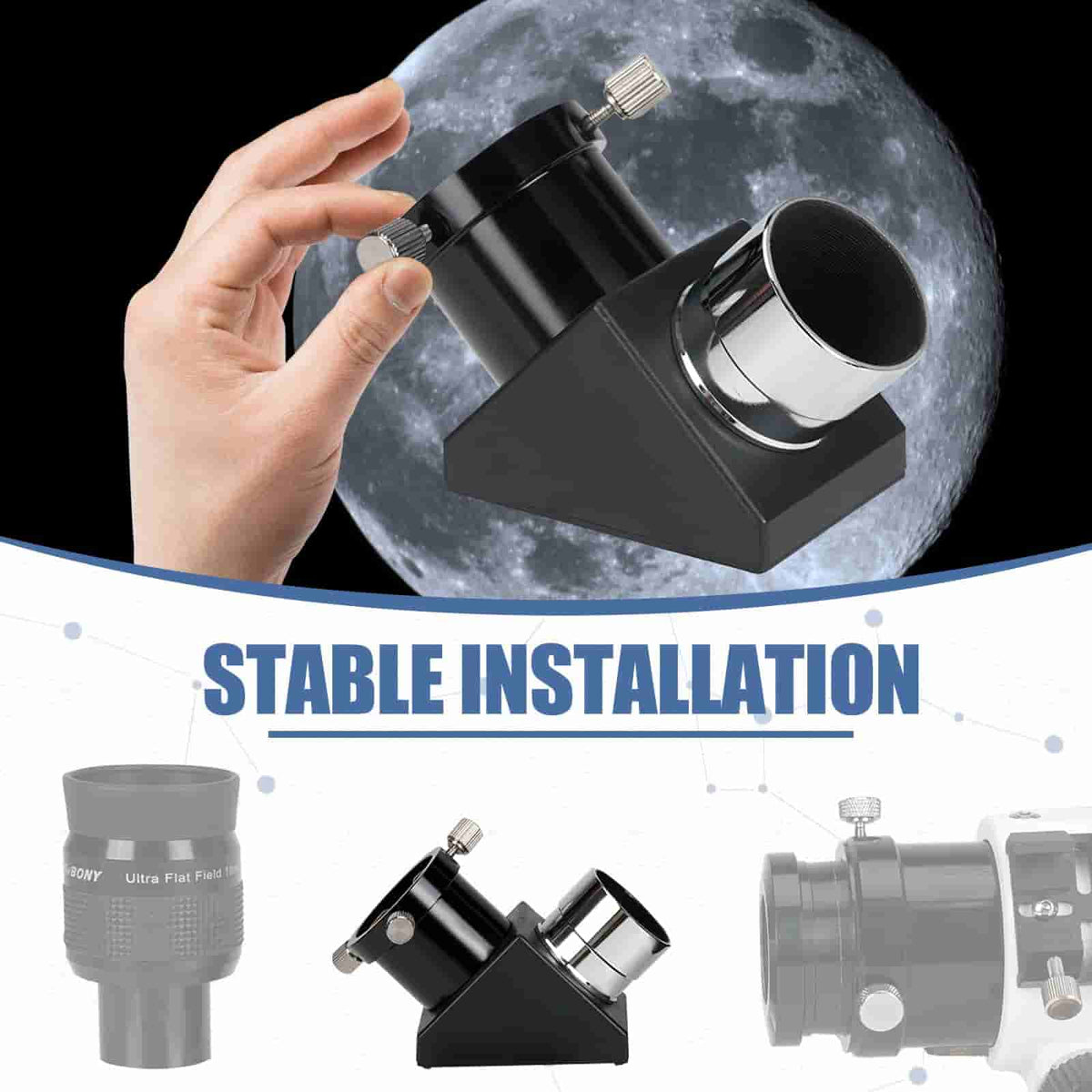 SVBONY SV221 90 degree diagonal package contents