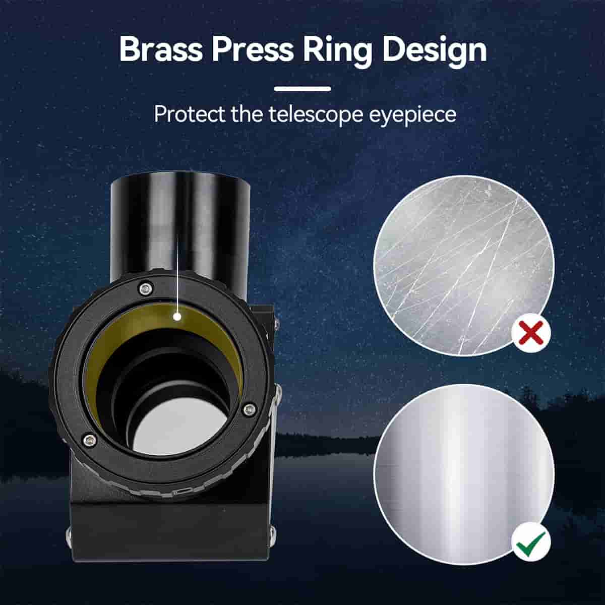 SVBONY SV223 1.25″ 90 degree Clicklock dielectric mirror star diagonal for visual observing