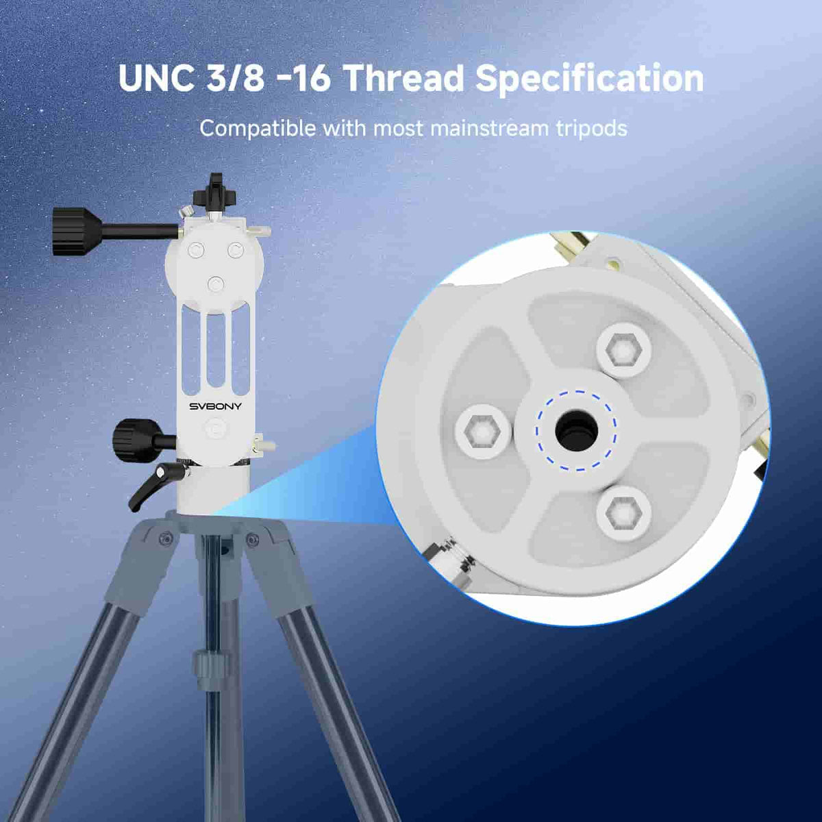 SVBONY SV225 MINI alt-azimuth mount head for portable visual observing