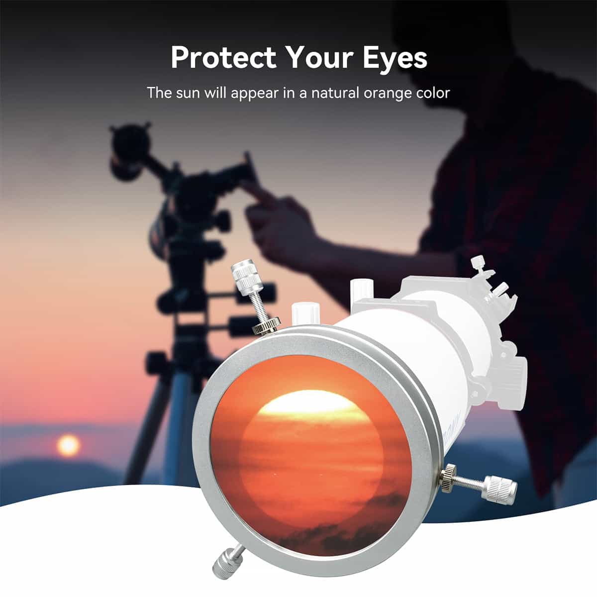 SVBONY SV229 103mm white-light solar filter cap for telescope solar observing