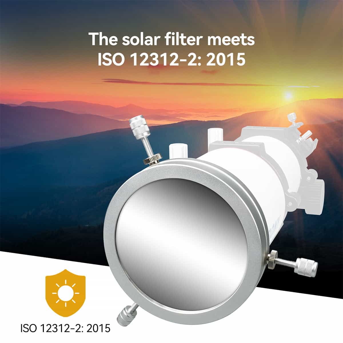 SVBONY SV229 140mm white-light solar filter cap for telescope solar observing