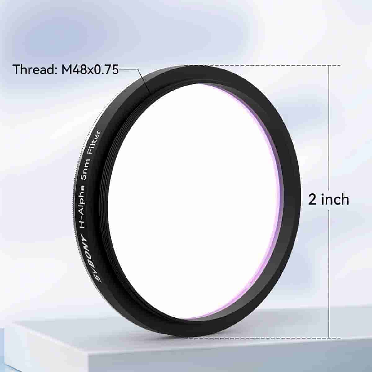 SVBONY SV227 2 inch H-alpha 5nm narrowband filter for deep-sky nebula imaging