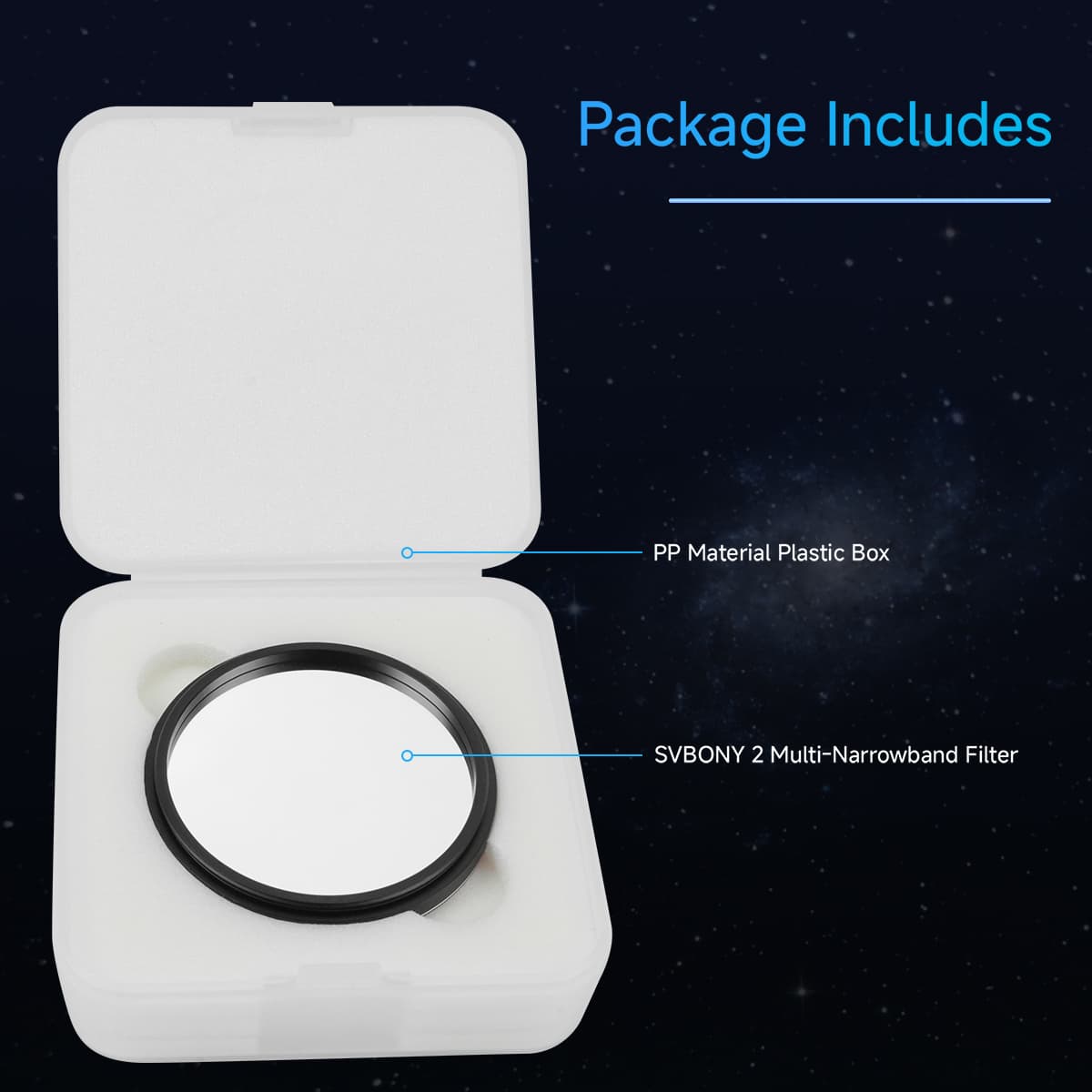 SVBONY SV240 2″ multi-narrowband filter for colour-camera deep-sky astrophotography