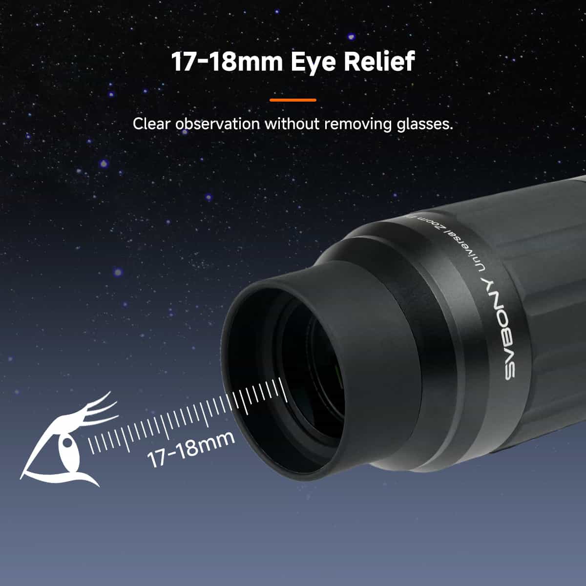 SVBONY SV245 8-16mm zoom eyepiece 1.25 and 2 inch for planetary and lunar observing