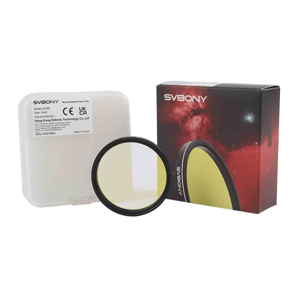 SVBONY SV260 2″ multi-bandpass light pollution filter for deep-sky and star-field astrophotography